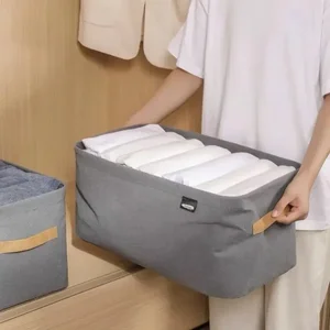 1PC Folding Clothing and Items Miscellaneous Storage Box With Steel Structure Organization and Wardrobe storage 10 Main Sales Wardrobe Organizer - №7