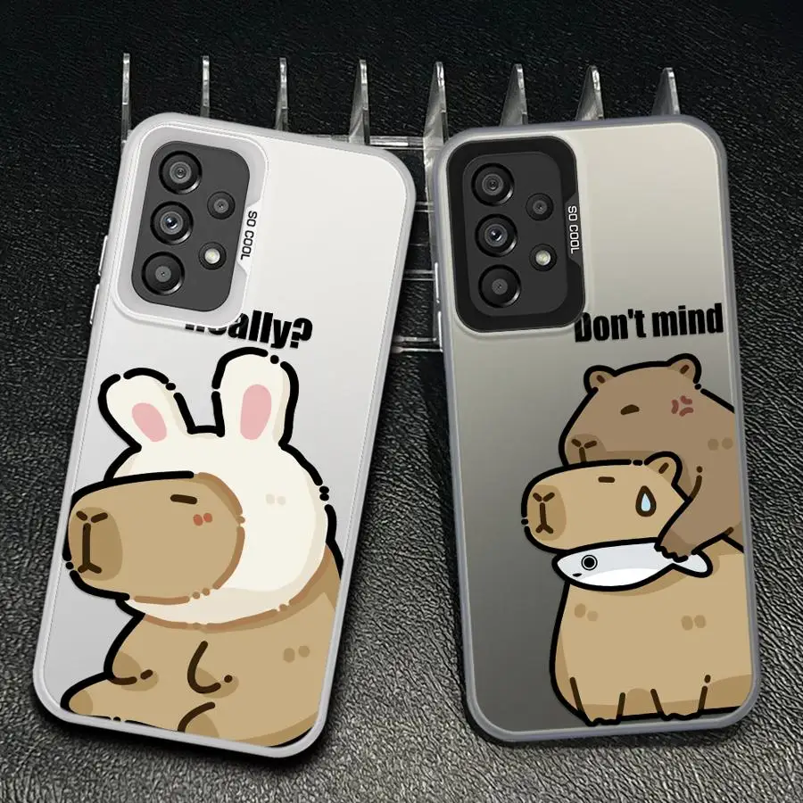 Cute Cartoon Capybara Phone Cover Case for Samsung Galaxy A13 A14 A35 A26 A31 A57 A23 A36 A17 A24 A25 A37 A12 A32 A34 A15 A16