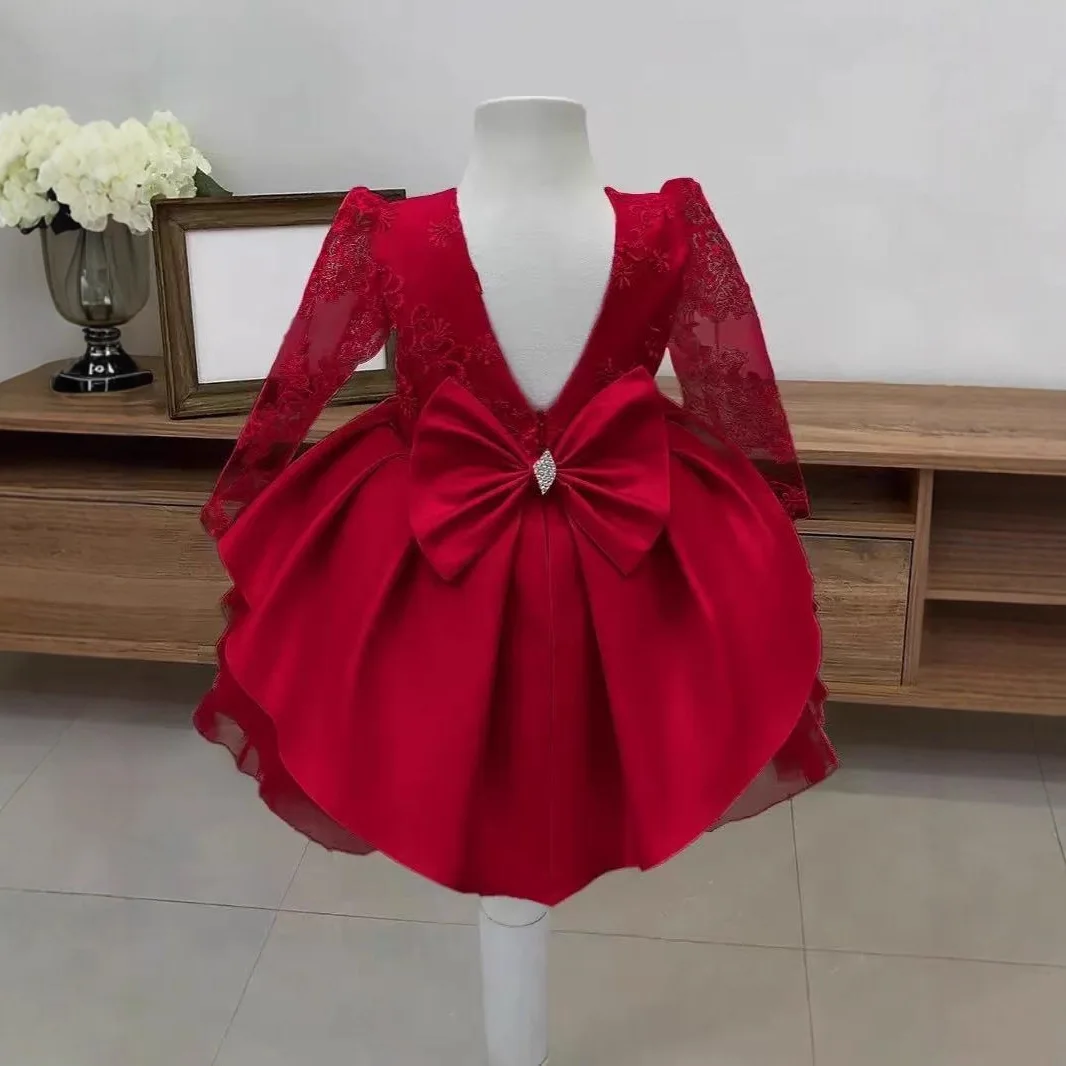 one-year-old-dress-european-and-american-puffy-embroidery-computer-embroidery-mesh-women's-baby-dress'