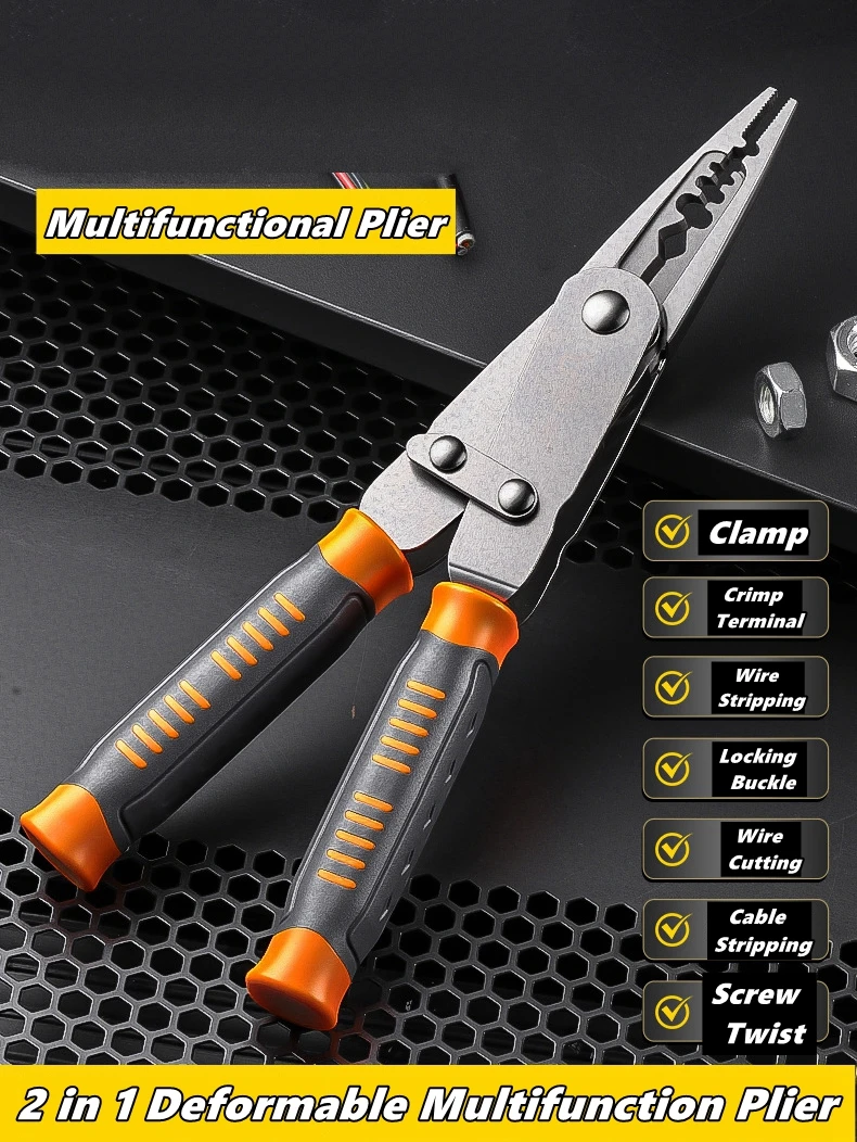 

Multifunctional 2 in 1 Wire Cutters Plier High Performance Practical Tools Pliers Needle Nose Pliers Electrician Wire strippers