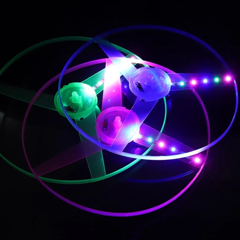 Bright Propeller Flying Disc Glow in The Dark Light Up Perfect for Adults Kids