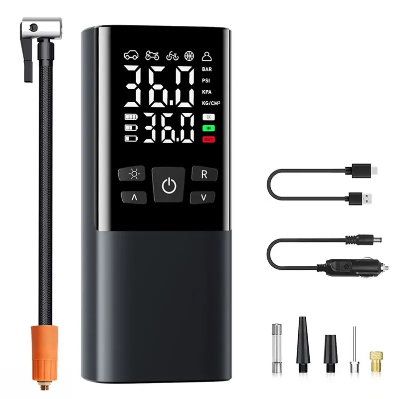 n26r-for-car-tires-tire-inflator-portable-air-compressor-12v-dc-air-pump-150-psi-bike-pump-with-gaugefor-car-bicycle
