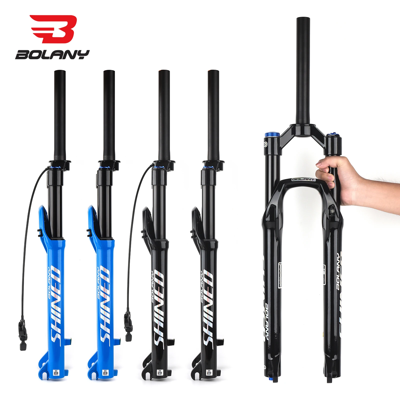 BOLANY MTB Air Fork 26 27.5 29Inch 120mm Travel Air Oil Suspension