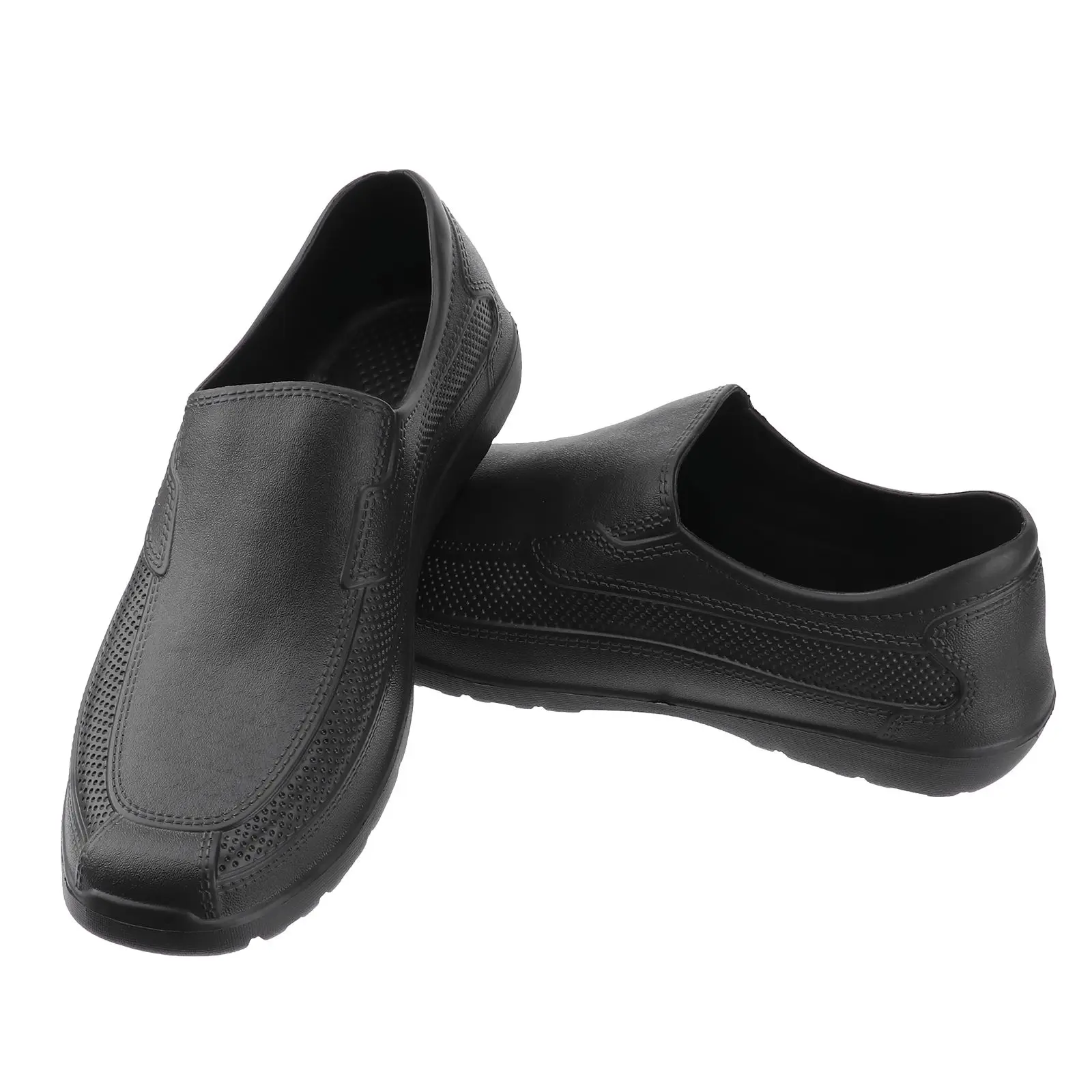 EVA Shoes Non-slip Wear Resistant Chef Shoes Lightweight Comfortable Kitchen Oil-proof Shoes (41 Code, Black)