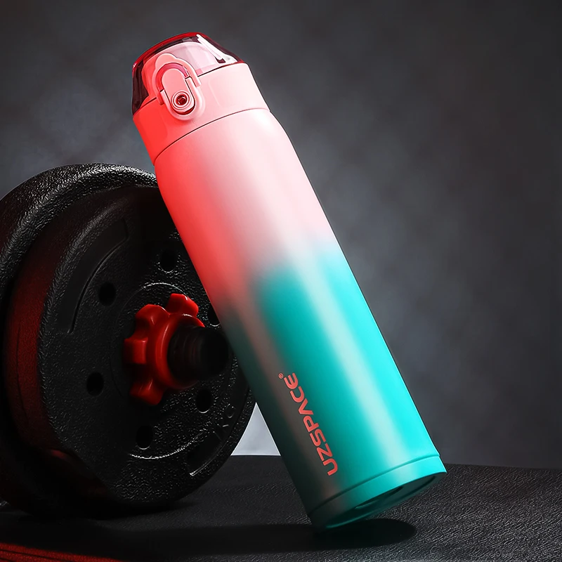 New 500ml Thermos Bottle 316 Double Vacuum Flask Stainless Steel Gradient Color Creative Sport Water Bottle Long-term insulation