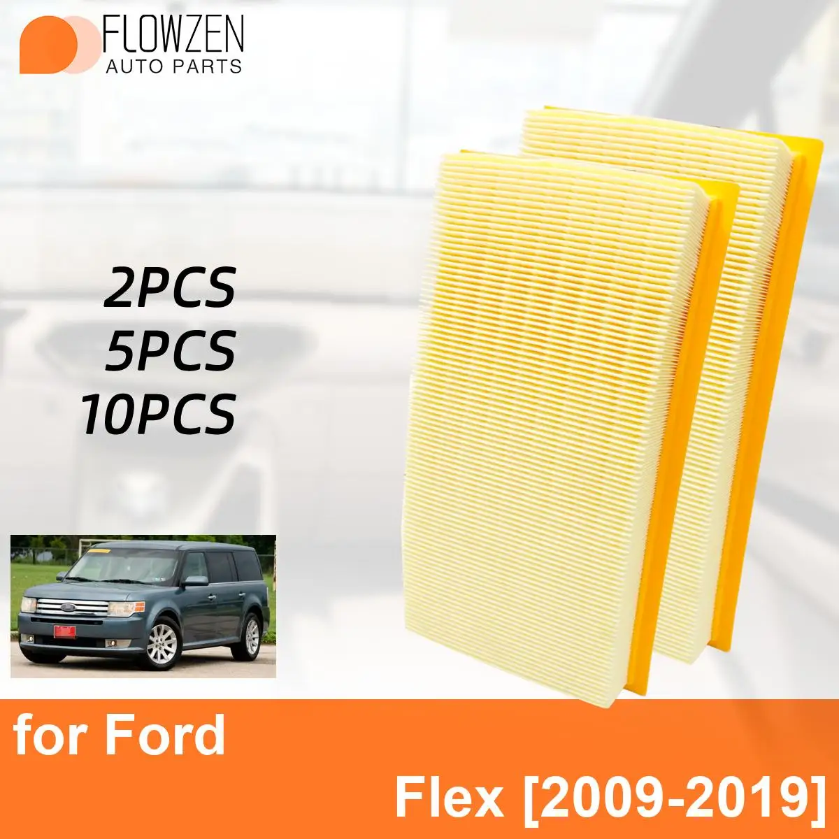 Car Cabin Air Filter for Ford Flex 2009-2019 Auto Filters Carbon Fiber CA10242 7T4Z-9601-A CY01-13-Z40A