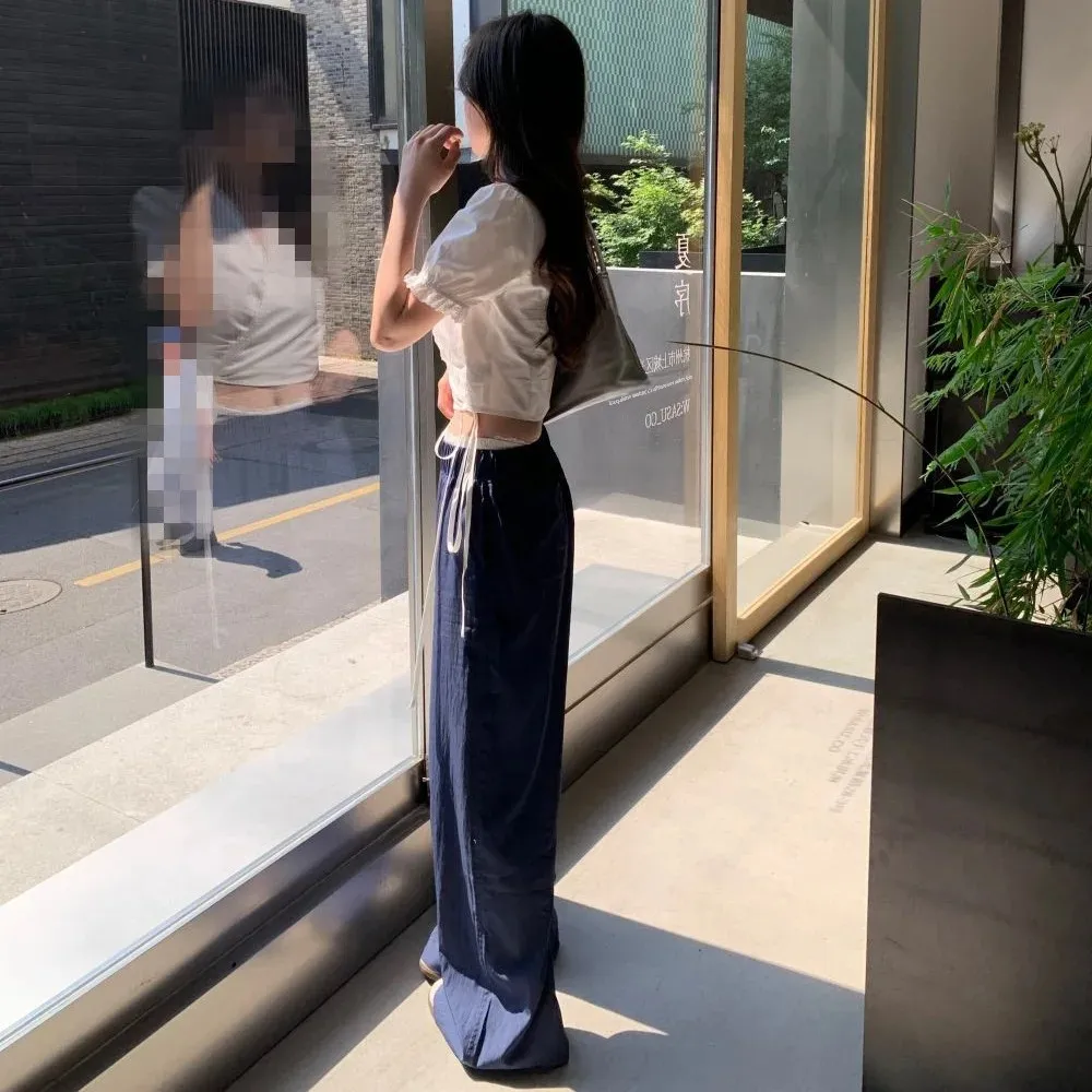 Jennie Matching French Style Loose Fit Embroidered Women's Short Sleeve Top And Trousers Two-Piece Suit Fashion Outfit