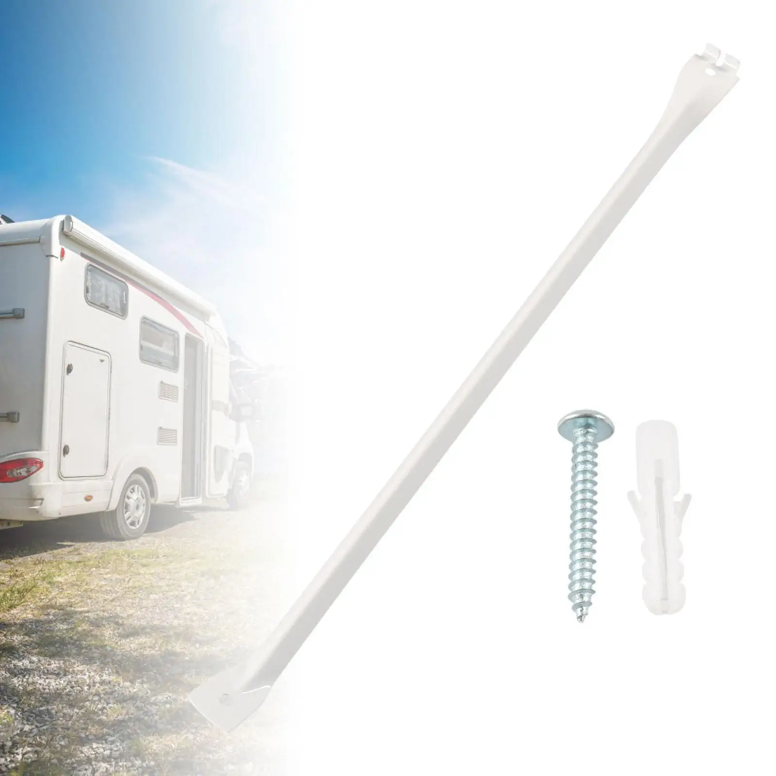 

RV 12 inch Metal Support Bracket Easy to Install Sturdy Construction Rust Resistant Assembly Motorhome Parts Fitting Hardware