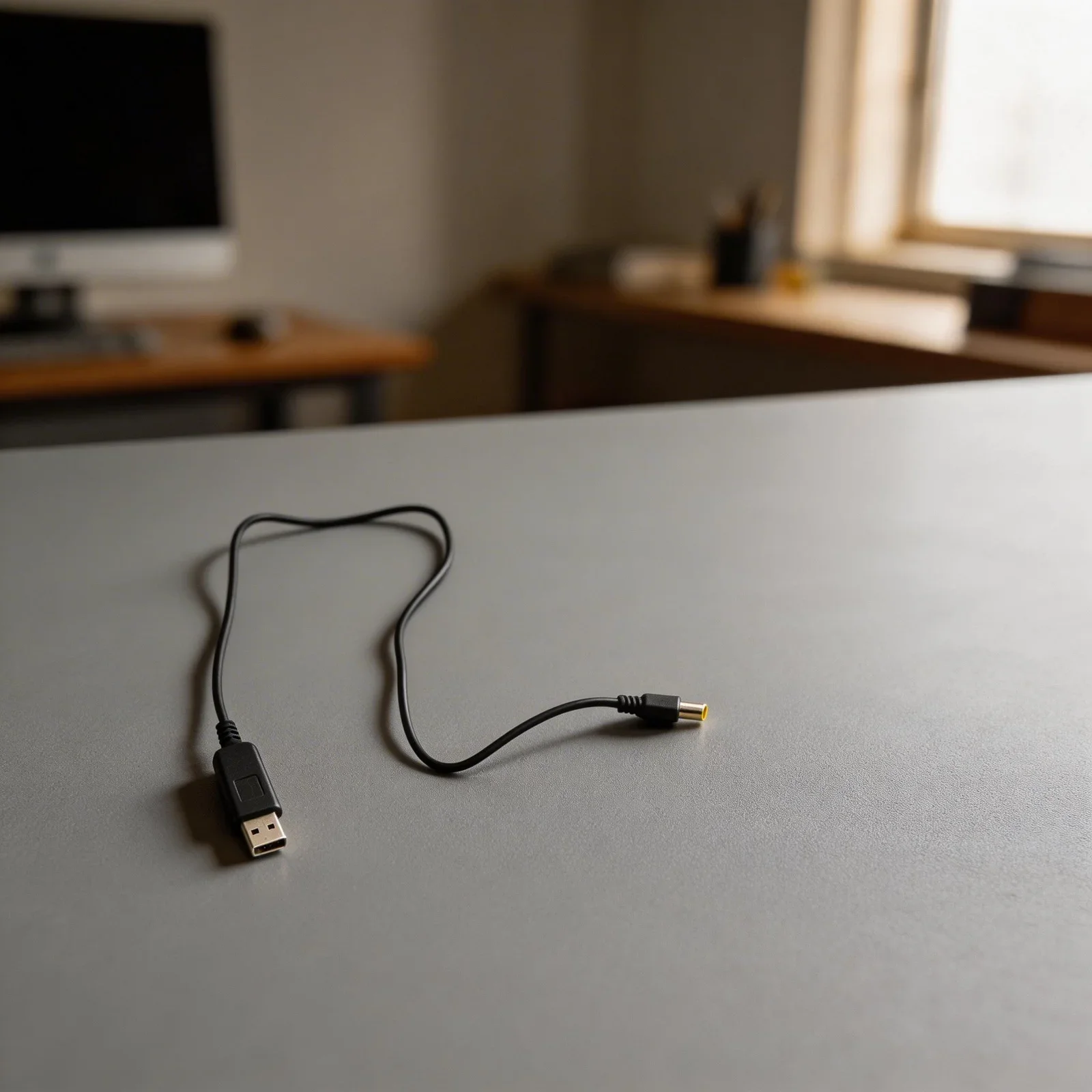 Battery Charging Cable 5V To 21V Boost Cable 5V Charging Head Compatible Black Color Overall Length Approx. 73cm