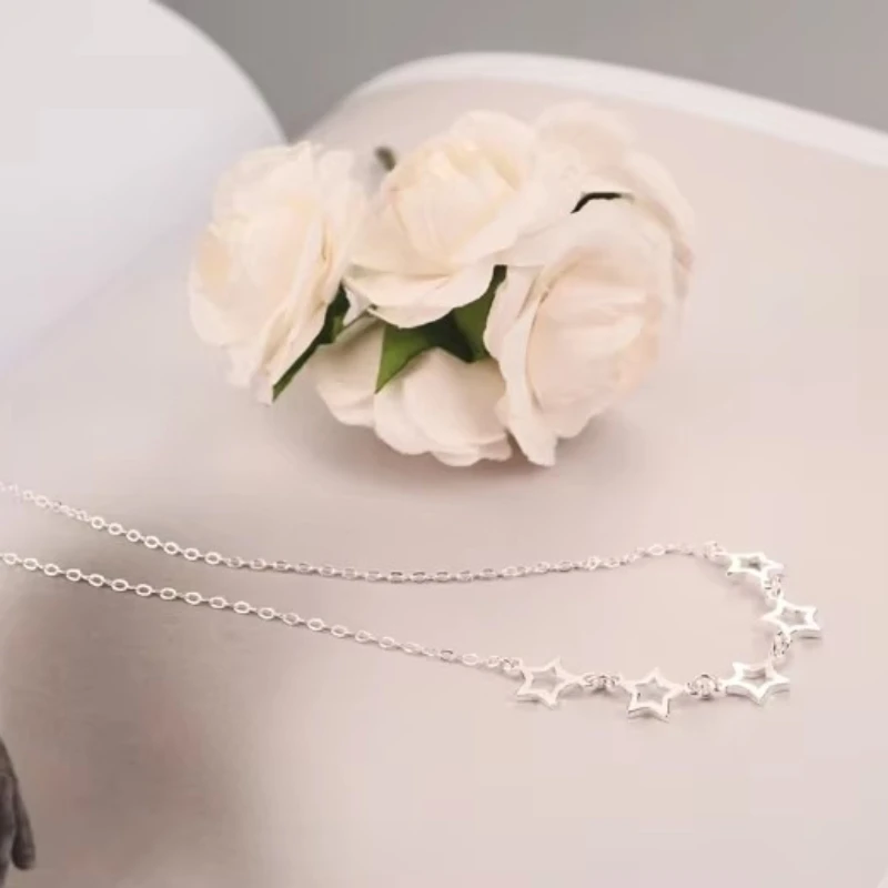 New Arrivals 925 Sterling Silver stars Necklaces & Pendants For Women Hot Fashion sterling-silver-jewelry
