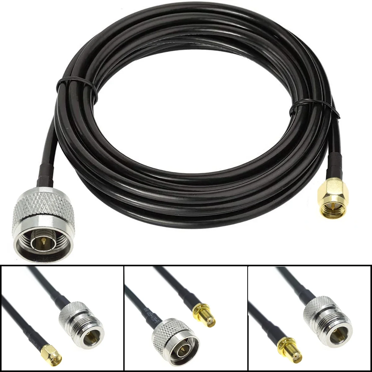 RG58 SMA Male Female to N Male Female Plug Jack Crimp for Coax Extension Jumper pigtail Connector Coaxial RF Cable 1M 2M 3M