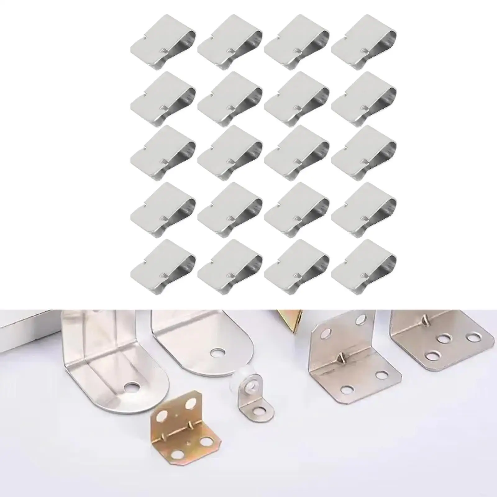 20 Pieces Stainless U Clips Clamps for Indoor Outdoor
