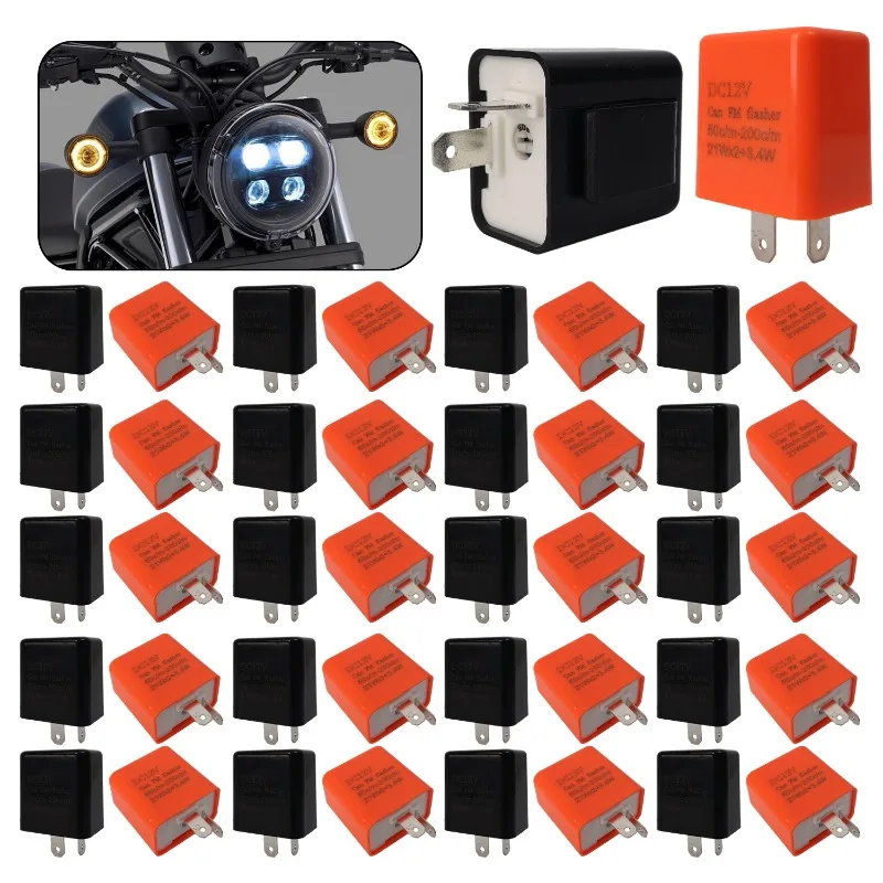 Clignotant réglable LED pour moto, relais de commande de clignotant à fil pour accessoires d'indicateur de clignotant de moto
