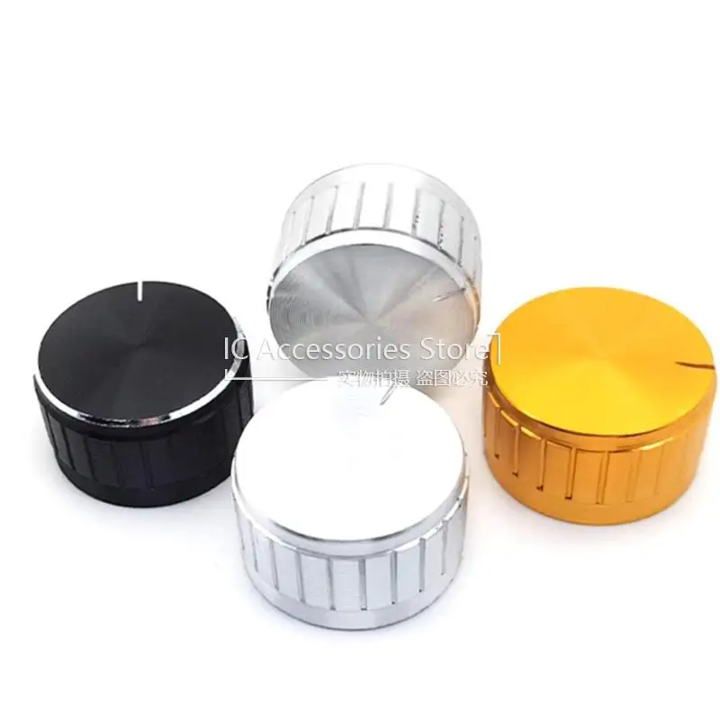 10PCS Aluminum Alloy Knob Potentiometer Speed Regulation Volume Adjustment Amplifier Cap Diameter 30MM Height 17MM Hole 6MM