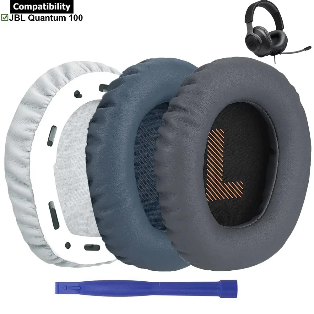 Protein Leather Replacement Earpads Ear Cups Pads Cushions Repair Parts for JBL Quantum 100 Q100 Wireless Headphones Headsets