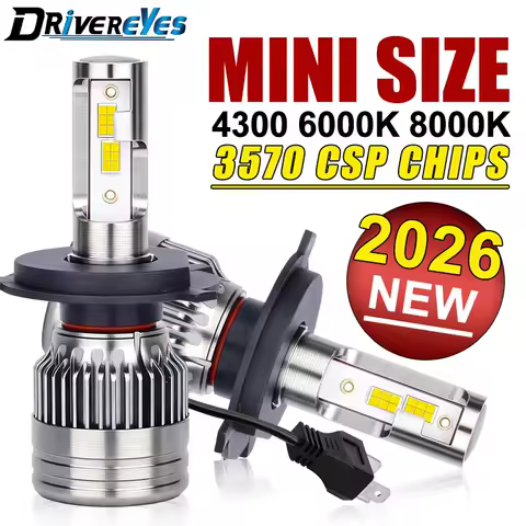 2PCS H4 LED Headlight Canbus H7 H11 H1 4300K 6000K 8000K 9005 HB3 H8 H9 9006 HB4 9012 HIR2 5580 CSP With Fan Mini Diode Powerful