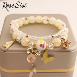 Korean Style fresh wrist bracelet for women outbreak beads elastic bracelets for women butterfly starfish girl jewelry for women