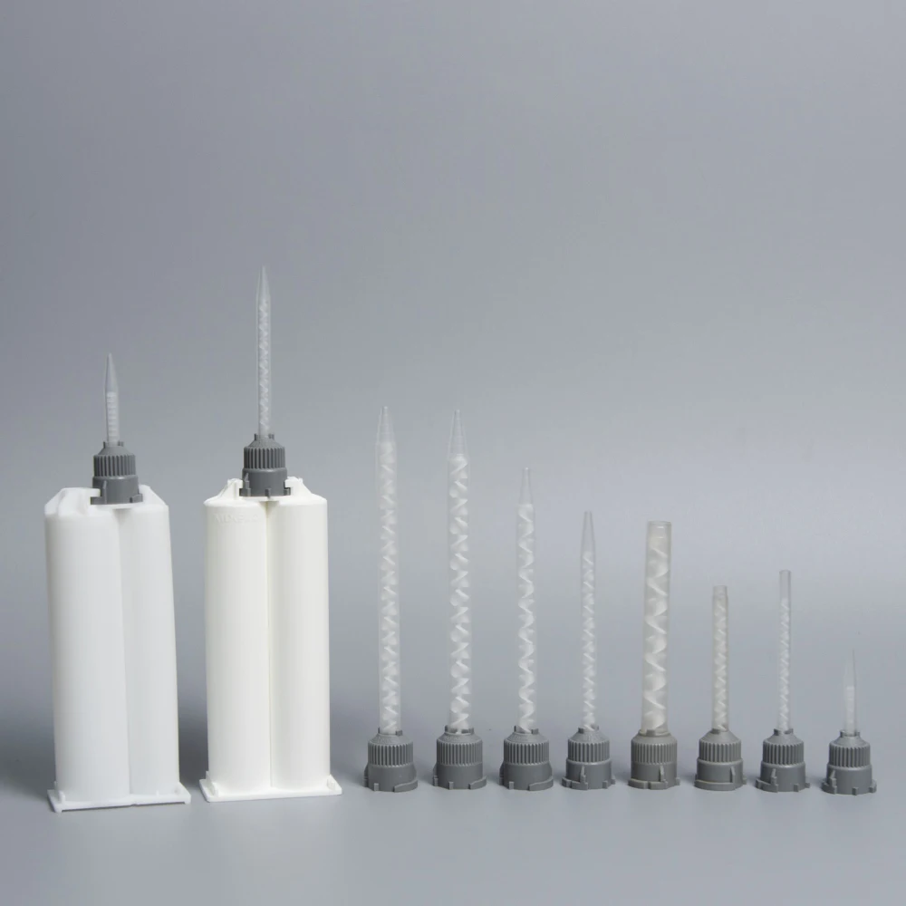 

Sulzer Mixpac Glue Static Mixer MBH 03-16S Grey Helical Mixer Blue Joint Dental Application Mixed Tubes Mixing Nozzle 100 Pcs