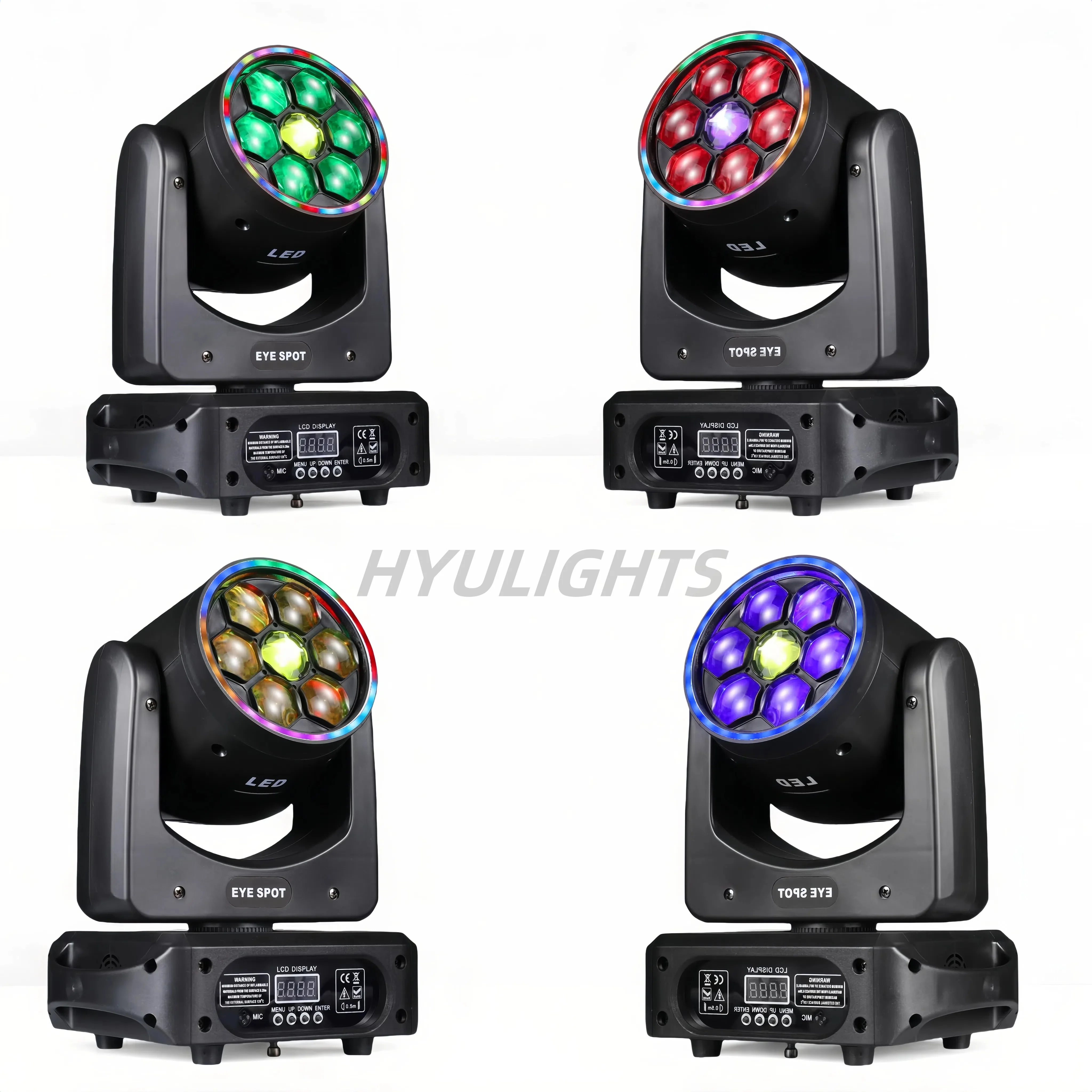 150W Bee Eye Gobo Moving Head Lights 6X12W RGBW Stage Lights DMX512 DJ Lights For Disco Party Club Bar Show