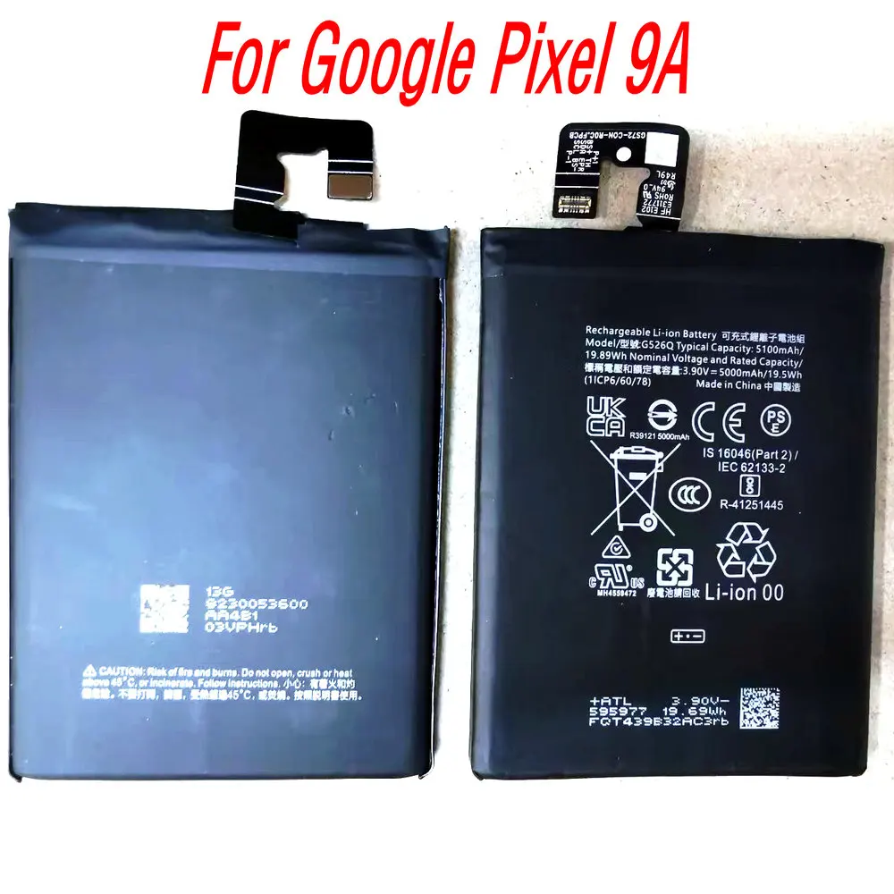 

Сменный аккумулятор G526Q на 2025 года для мобильного телефона Google Pixel 9A, 3,9 В, 5000 мАч, 1ICP6/60/78