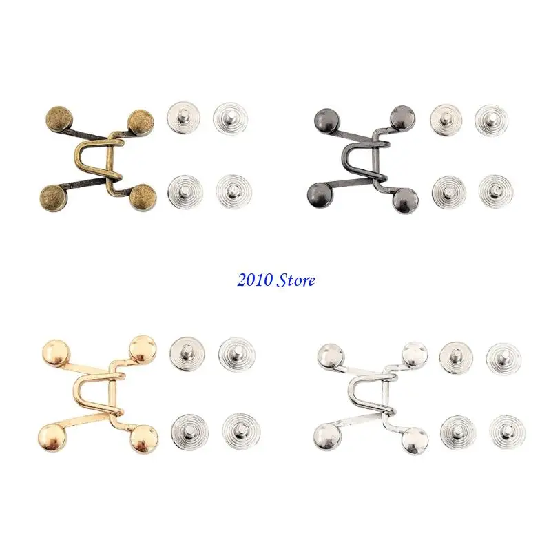 

F3MF Detachable Metal Fastening Button Sewing Waist Tightener Clothing Buckle