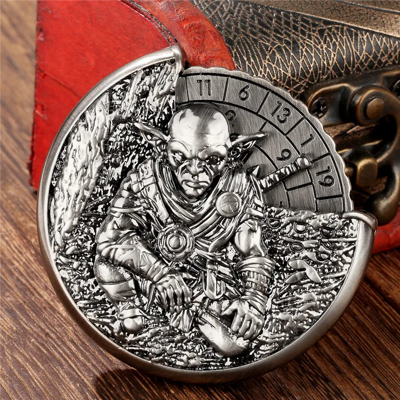 Retro 7-in-1 Goblin Ontwerp DND Dobbelstenen Spinner Roterende Roulette Dobbelstenen Wiel Tafelblad Rollenspel Accessoires met Draak Geschenkdoos