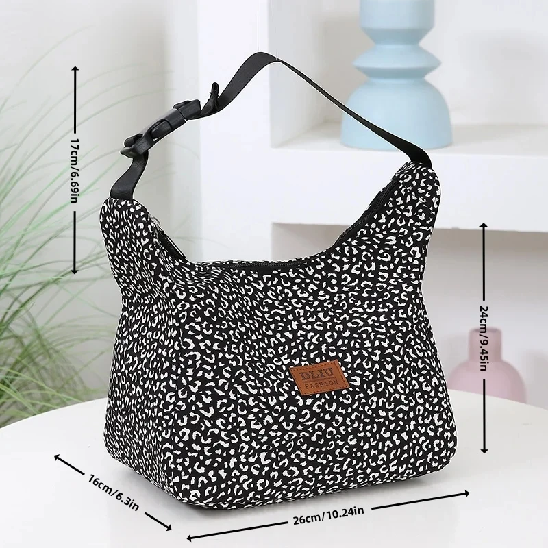 Large Thickened Fabric Lunch Bag Aluminum Foil Insulation Layer Meal Box Storage Bag for Work Portable Food Container Bag