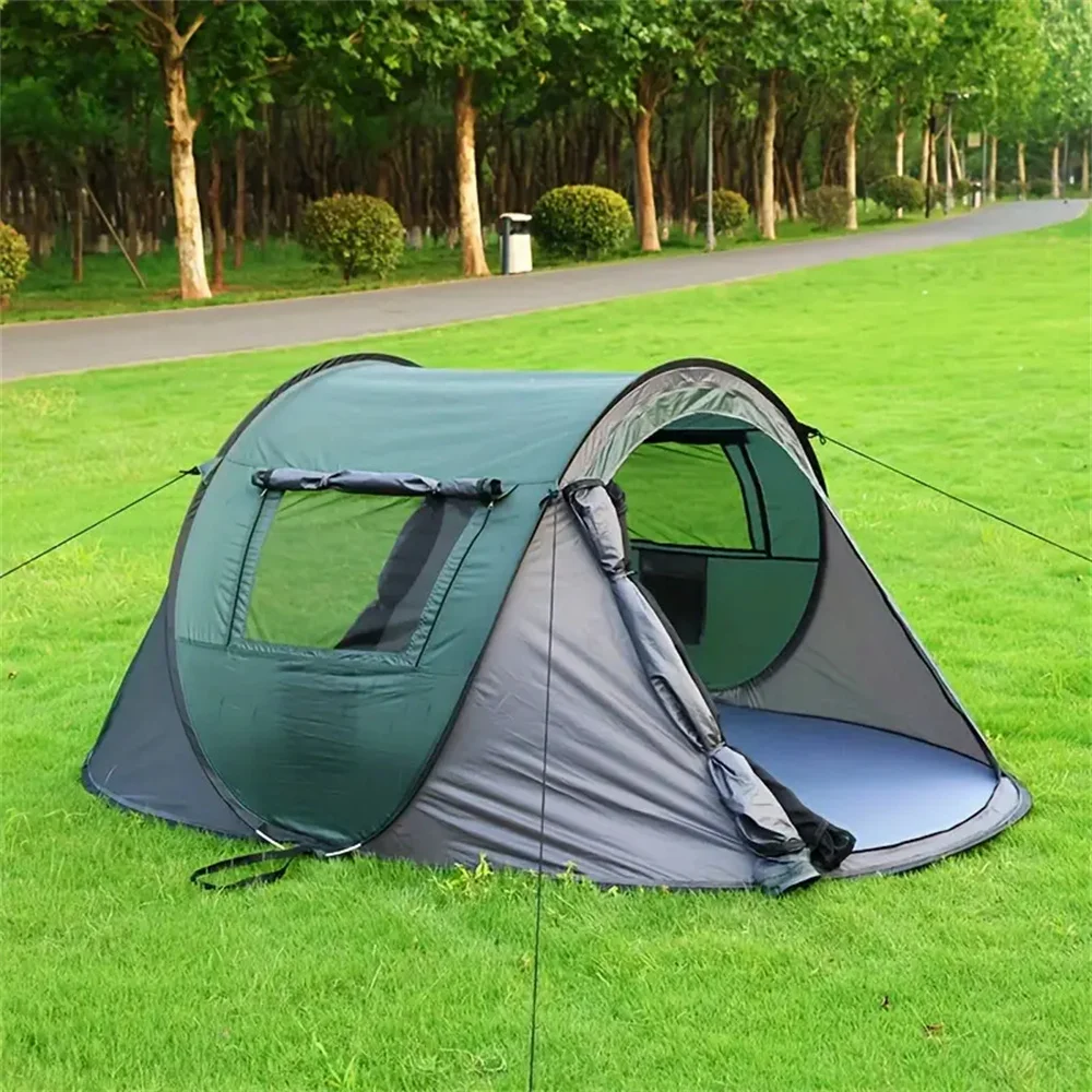 

Outdoor tent 5-8 people camping quick-open boat tent fully automatic installation-free folding boat-shaped throw tent