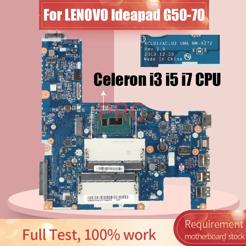 NM-A272 NM-A362 For LENOVO Ideapad G50-70 Notebook Mainboard With i3 i5 i7 CPU DDR3 Laptop Motherboard Tested