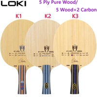 LOKI-hoja de tenis de mesa K1/K2/K3, 5 madera + mango FL de Nano carbono, Base inferior de paleta de Ping Pong ofensiva adecuada para principiantes