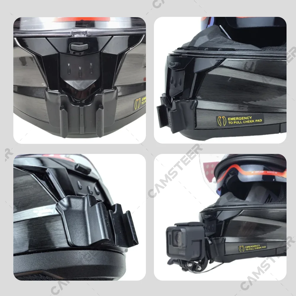 LS2 FF808 Helmet Custom Aluminium Chin Mount for GoPro Hero 12 11 10 Insta360 X4 X3 Ace pro DJI Action 5Pro 4 Camera Accessories