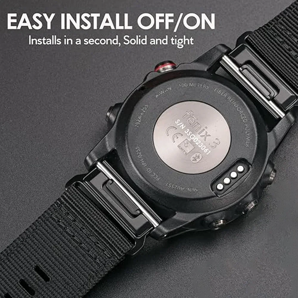 22 مللي متر 26 مللي متر حزام ساعة رياضية من النايلون لـ Garmin Fenix E 8 7 7X Pro 6 6X 5 5X/Enduro 3 2/Epix/Tactix 8 أساور سريعة الإصدار