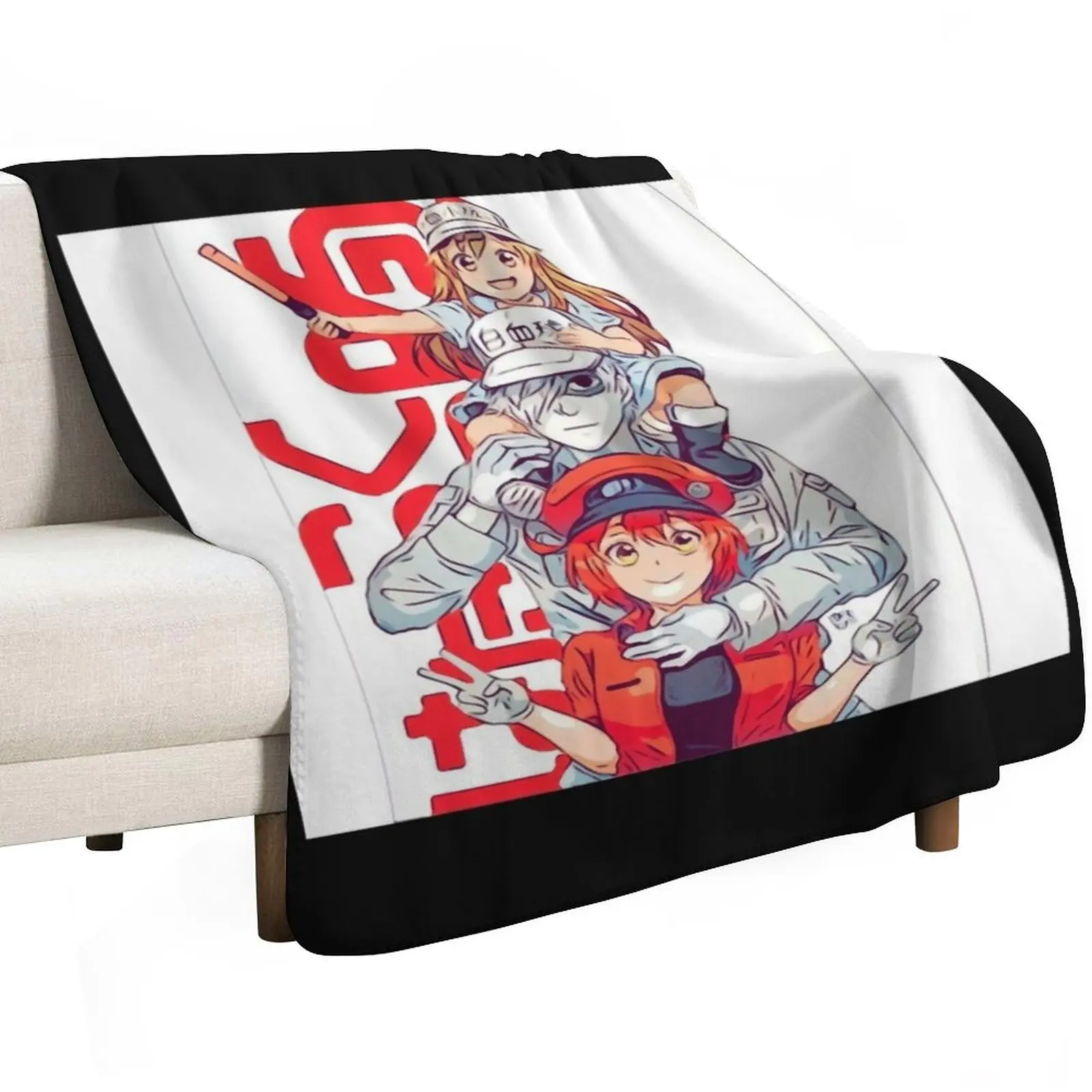 

Hataraku SaibouCells At Work-(Sketch) Throw Blanket Luxury Designer Blankets For Bed anime warm for winter Blankets
