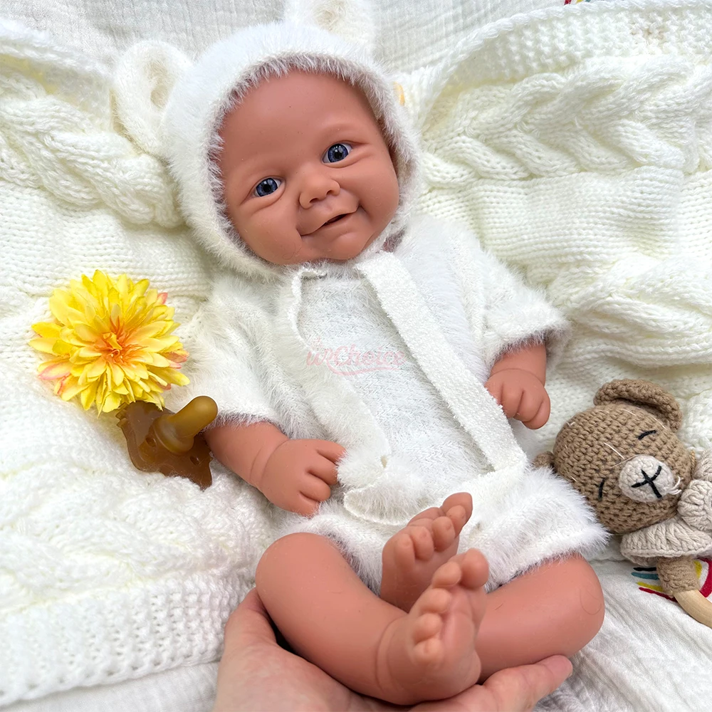 

17-дюймовая силиконовая кукла-реборн Вивьен с открытыми глазами, реалистичная, как новорожденный младенец (девочка/мальчик), терапевтическая кукла для успокоения скорбящих родителей