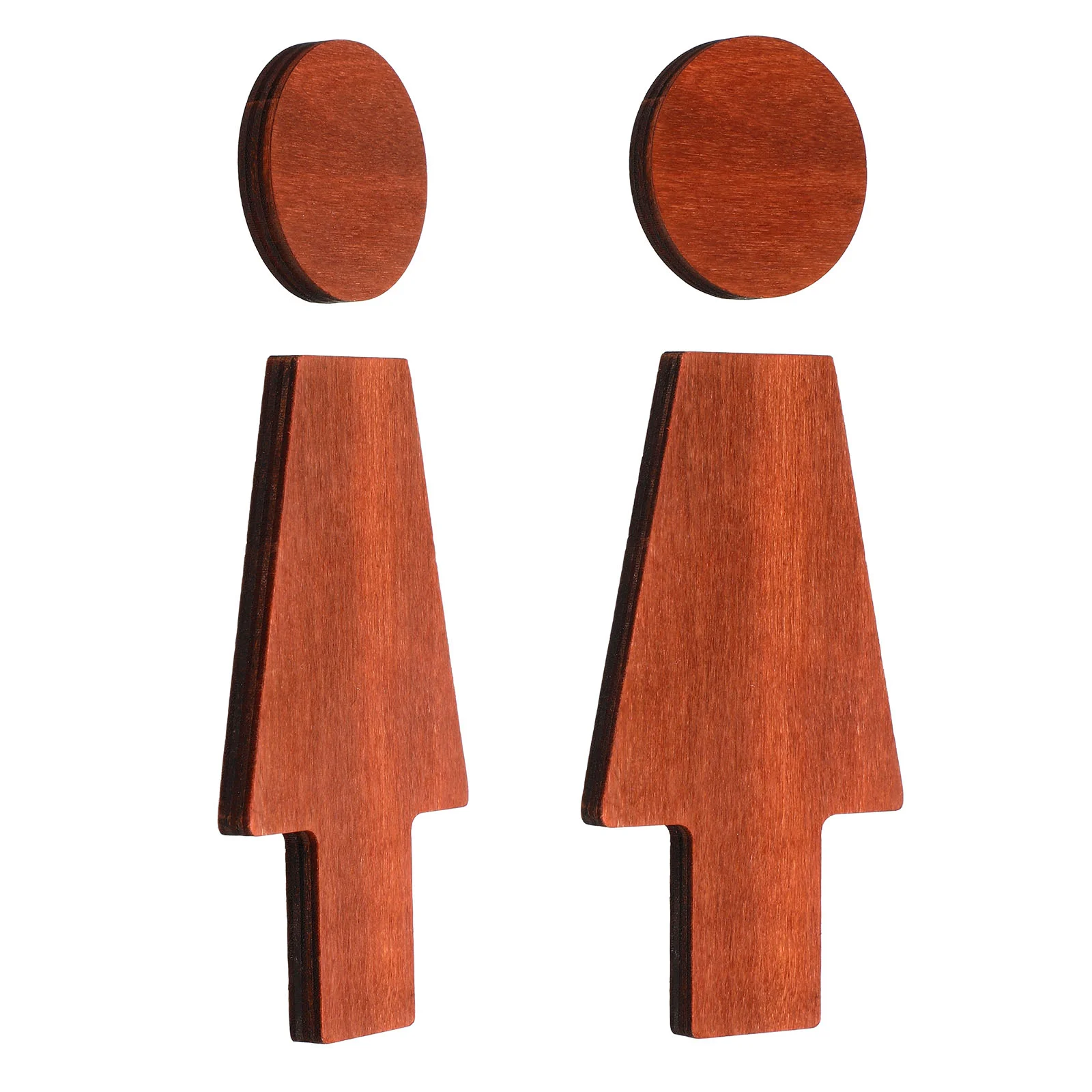 2pcs Men and Women Rustic Bathroom Restroom Plaque Toilet Gender Indicator Public Washroom Door Signs Restroom Wall Signs