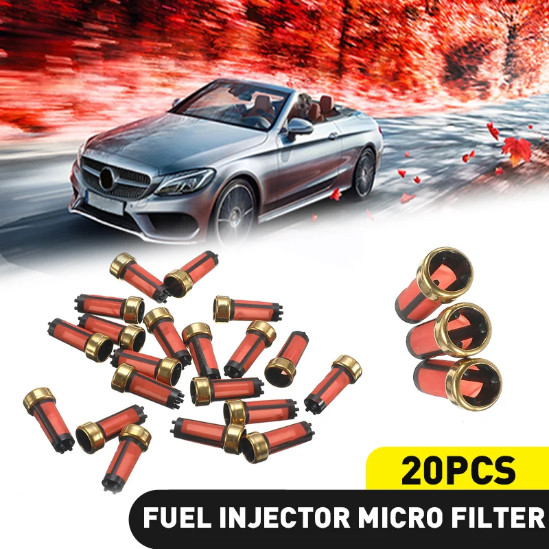 20 Pcs 14*6*3mm High Quality Car Petrol Fuel Injector Micro Filter For Mitsubishi Auto Spare Parts Accessories MD619962