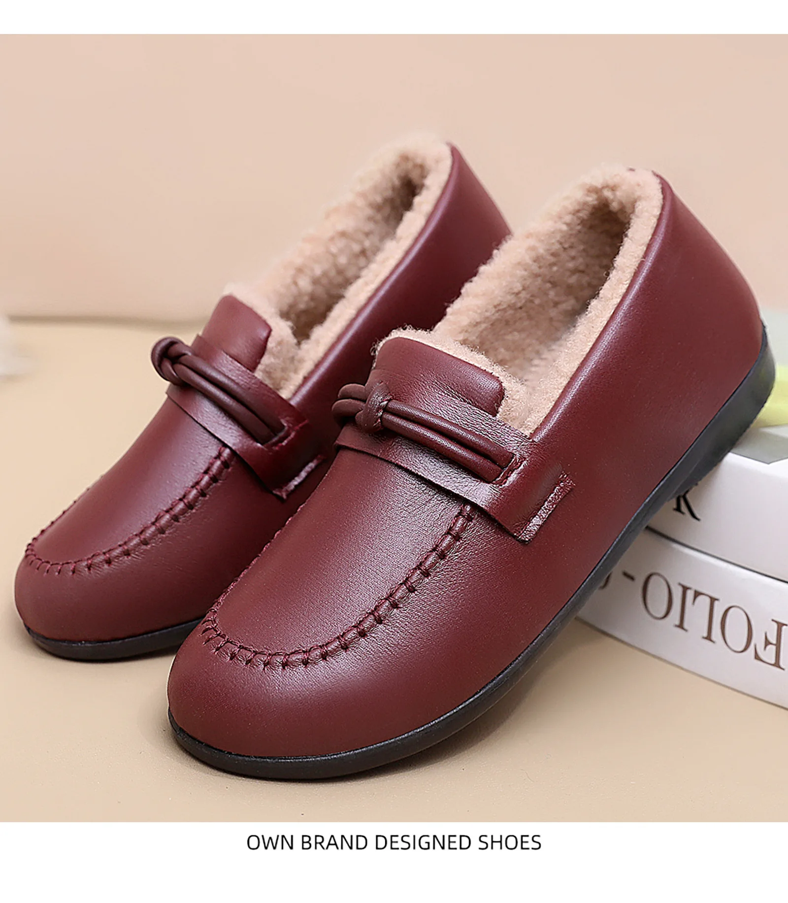 Damen-Winterschuhe, neue rutschfeste, wasserdichte Baumwollstiefel, beliebte modische Freizeit-Baumwollschuhe – Detail 9