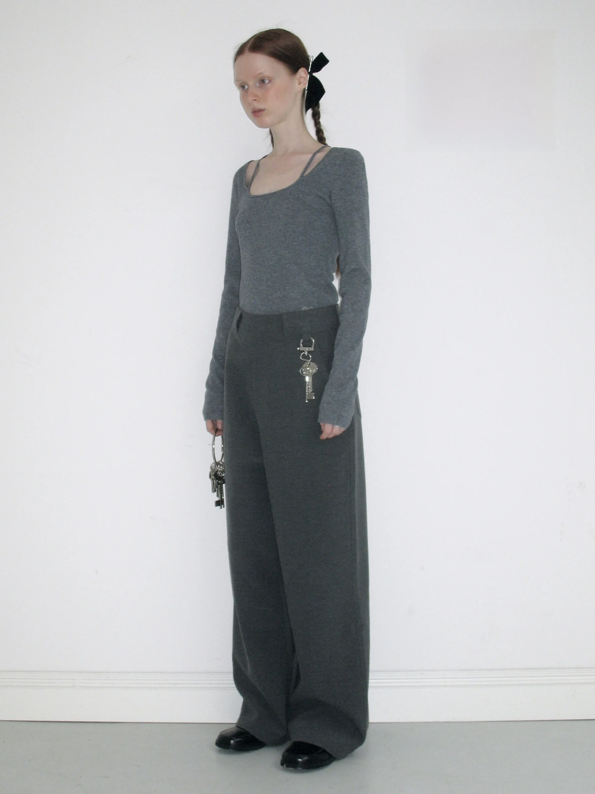 

ChicChi Faionable Chien Vol8, глубокие глаза, ключ в стиле вестерн, металлическое украшение, прямые брюки, женские деловые брюки...