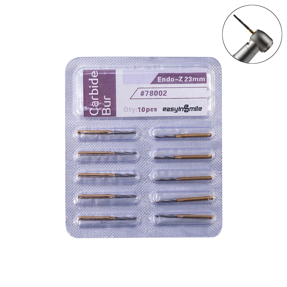 10 Pcs Easyinsmile Endo-z Dental Bur Crown Break Polishing Drills Carbide Tungsten Carbide Surgical Cutter Burs Dentist Tool