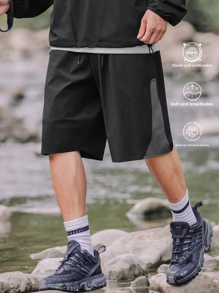 

Outwild Men's Summer Casual Loose Fit Straight Leg Shorts Online Store Youth Active Style Nylon Spandex Blend Comfortable Shorts