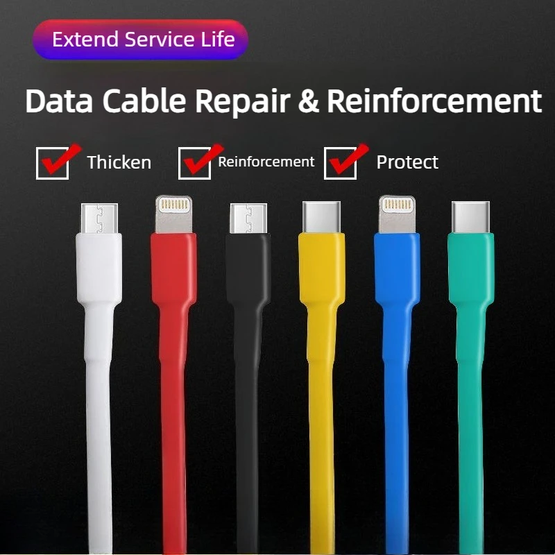 Heat Shrink Tube Insulating Sleeve Mobile Phone Data Cable Protective Sleeve Electrician Wire and Cable Heat Shrink Thick Repair