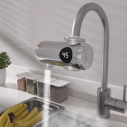 3000W Instant Electric Faucet Fast Heating Electric Tap Water Heater Hot and Cold Double Outlet Instantaneous Heating LCD 220V