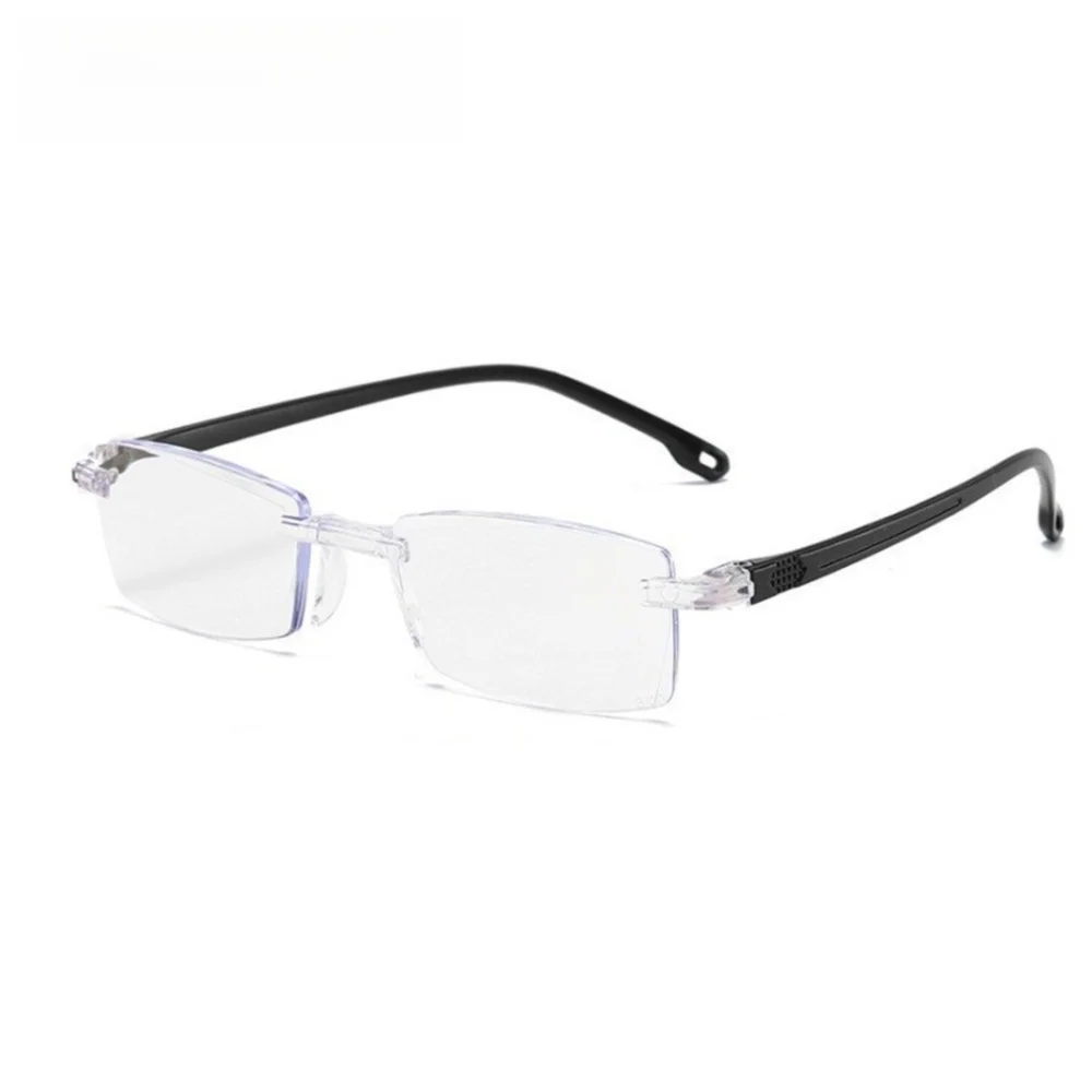 

Frameless Anti-Blue Light Reading Glasses Blue Ray Blocking Eye Protection Hyperopia Glasses Diopter +1.0~+4.0 Ultralight