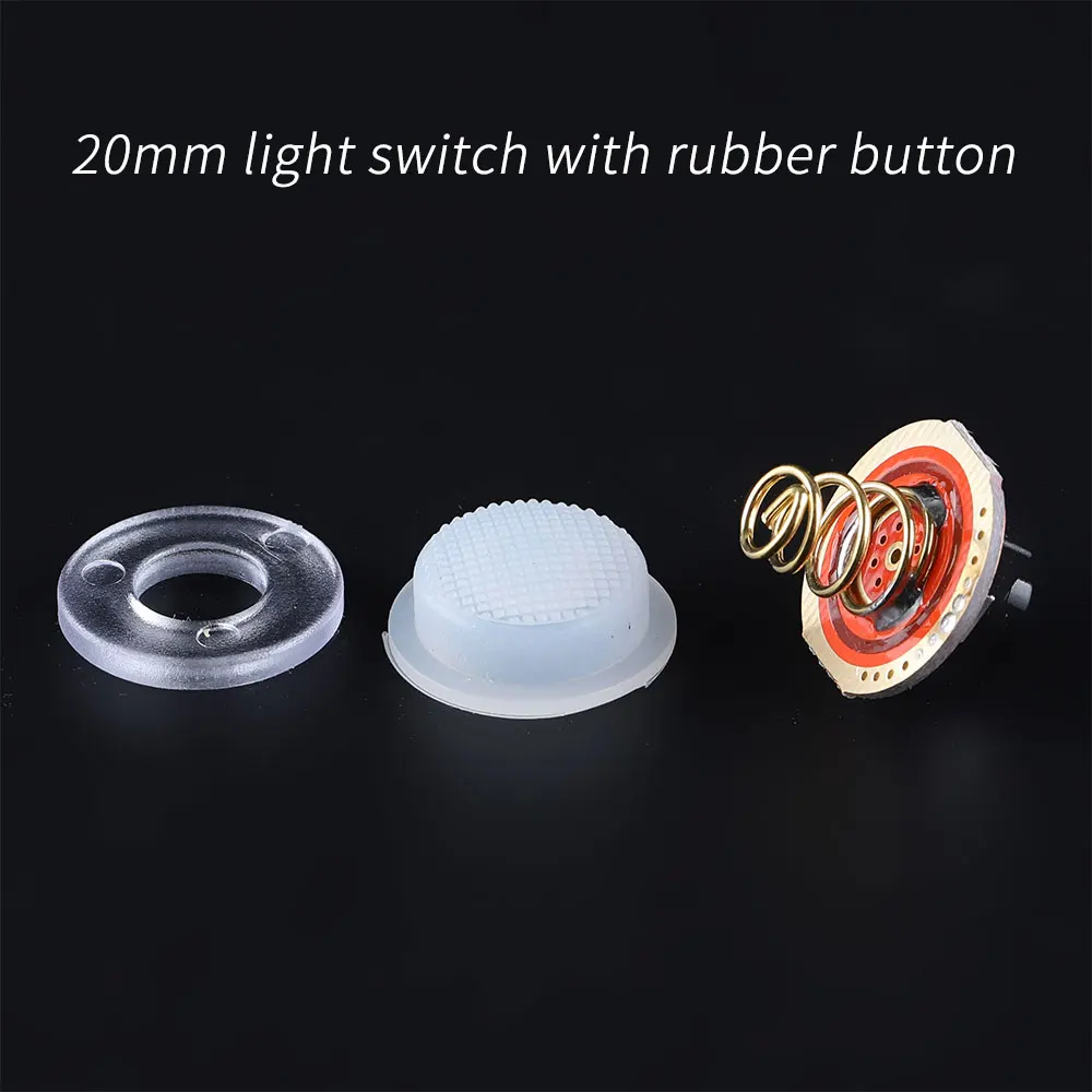 20mm Rubber Button Light Switch for Convoy M21A M21B M21C M26C L21A L21B S21B Flashlight