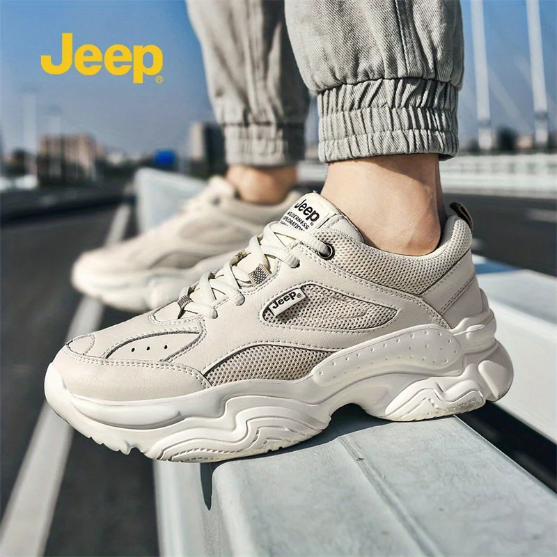 

Мужские кроссовки Jeep: повседневная и прогулочная обувь, удобные, дышащие, с мягкой подошвой, спортивные.