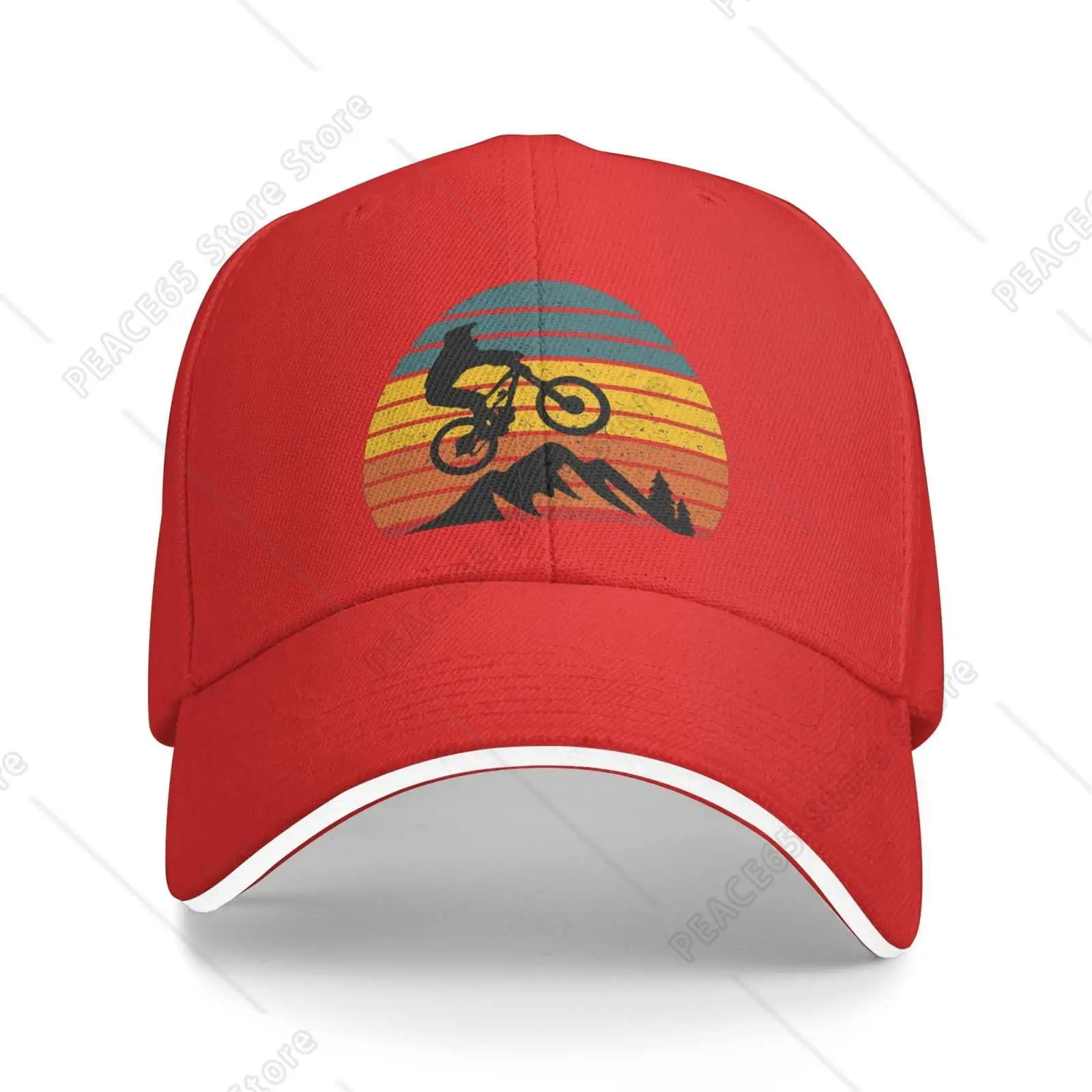 

Mountain Biking Downhill Mountain Baseball Cap Dad Hat Adjustable Size Men and Women Trucker Dad Gift