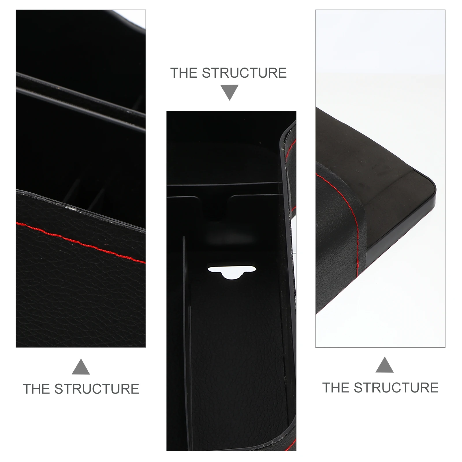 

2pcs Durable Car Seat Gap Organizer Plastic Storage Box for Phone Wallet Keys Coins Tidy Car Interior Accessories Console Side