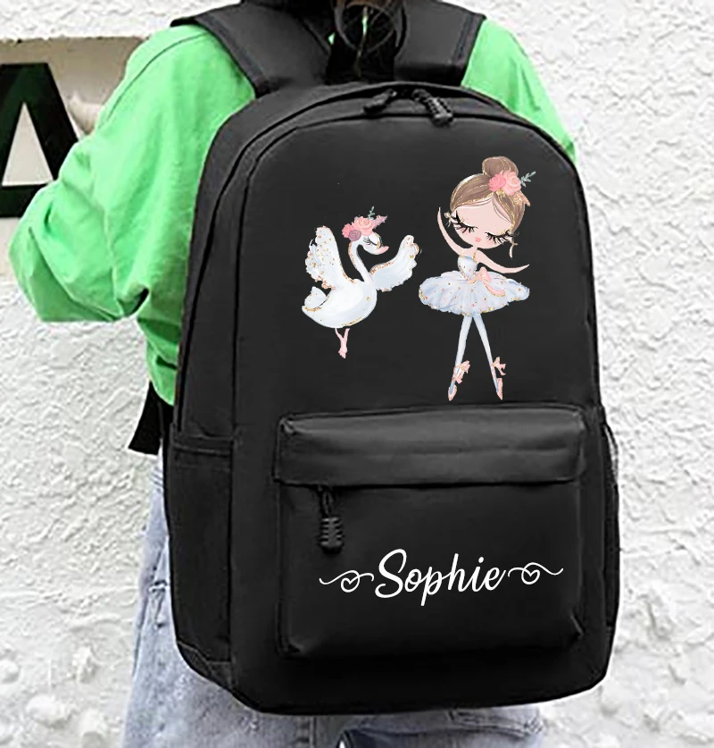 

Girls Ballet Bag Backpack Personalized Custom Name Ballerina Holdall Gifts Dancewear Dancer Dance Bags Leotard Ballet Shoes Bag