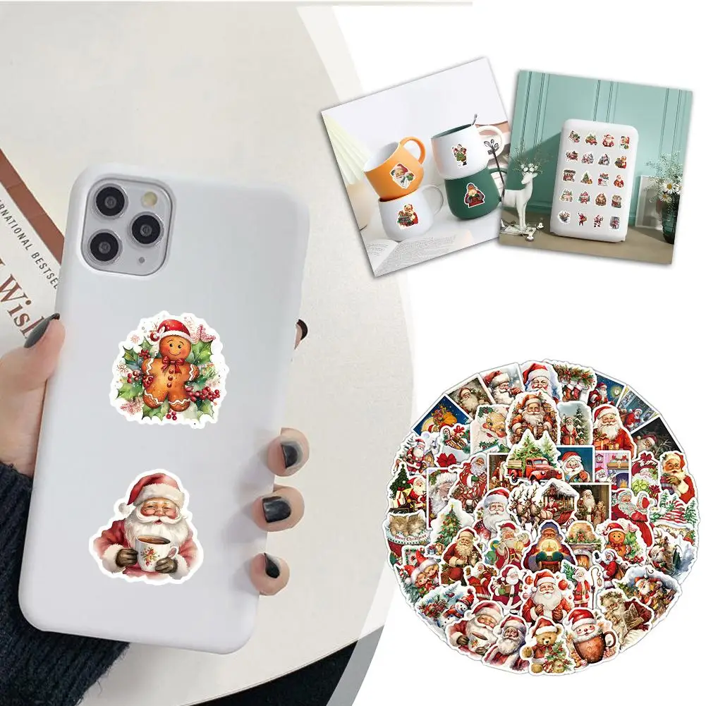 زجاجة عيد الميلاد شارات بسيطة ملصقات لطيف المواد الجمالية جدار الثلاجة الكمبيوتر المحمول دفتر الهاتف حقيبة ملصق ﻿   Q3L8