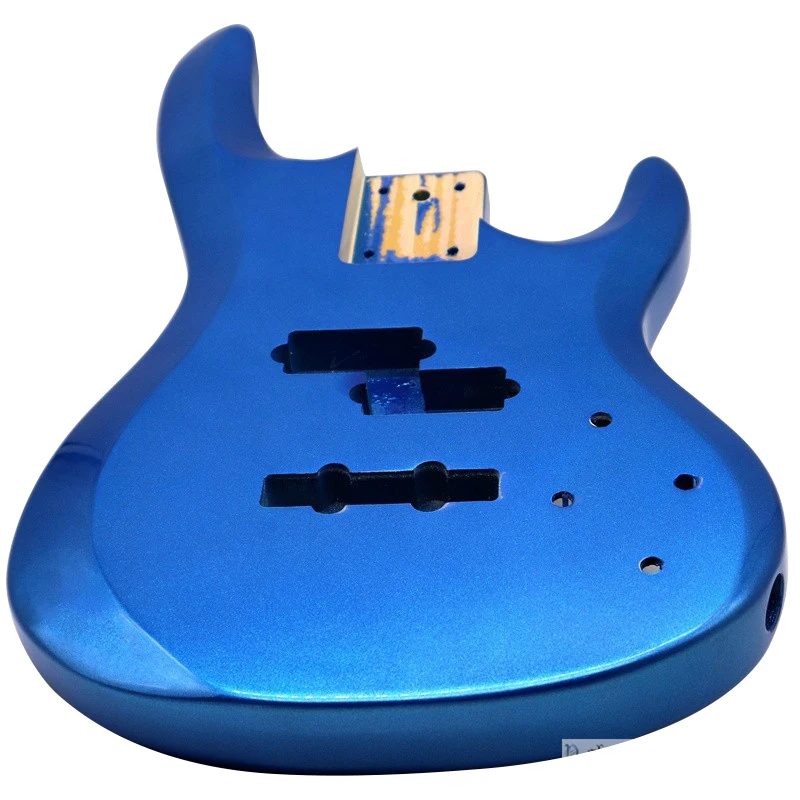 metallic blue color Poplar wood electric bass guitar body